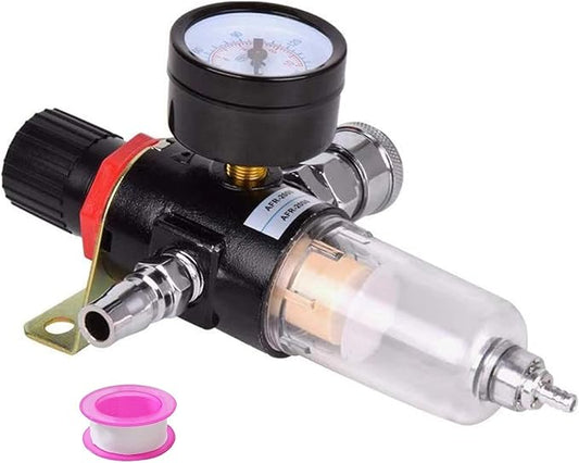 1/4" BSP Air Compressor Moisture Filter Trap Oil Water Separator Regulator by Hotusi