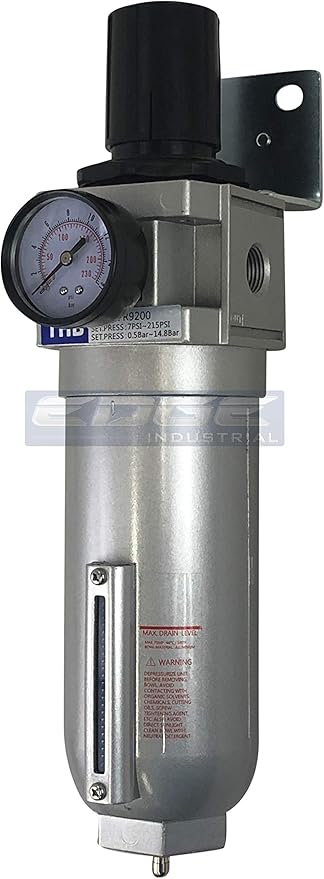 3/4" NPT HIGH FLOW AIR PRESSURE REGULATOR & PARTICULATE FILTER WATER TRAP COMBO by THB