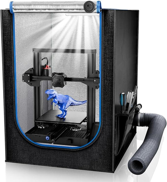 3D Printer Enclosure with Ventilation Kit, LED Light, Thermo-Hygrometer by YOOPAI
