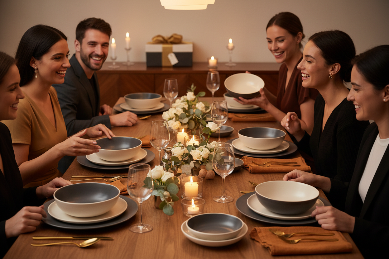 "Fast shipping and beautiful packaging. The plates and bowls are sturdy yet stylish, and I’ve already received so many compliments from friends when hosting dinner parties!"